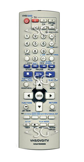 Пульт дистанционного управления для PANASONIC N2QAYB000006 dvd/vhs/tv